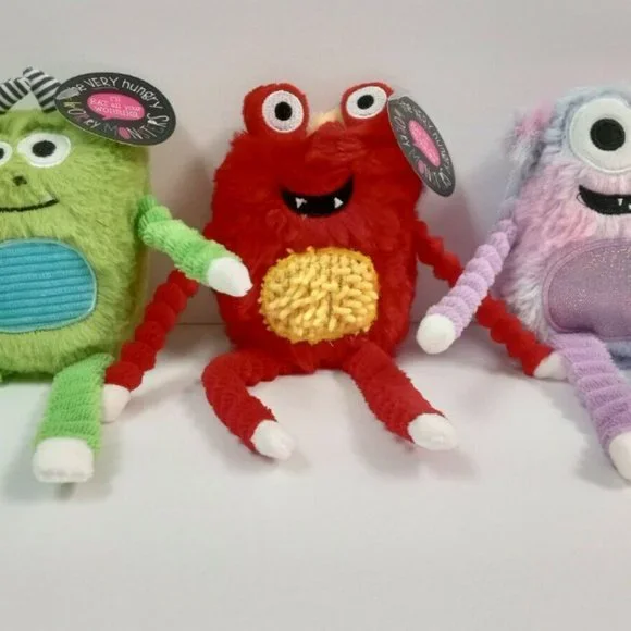 Toys | Set 3 The Very Hungry Worry Monsters Red Green Purple 8 Plush Target  Bullseye | Poshmark